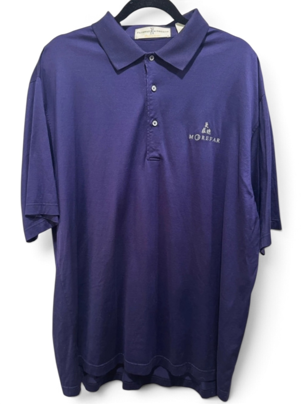 Fairway & Greene Morefar Golf Polo Purple Mercerized Cotton Men’s Large